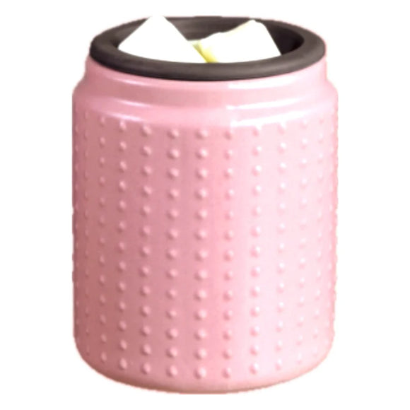 Pink Hobnail Flip Dish Wax Melter